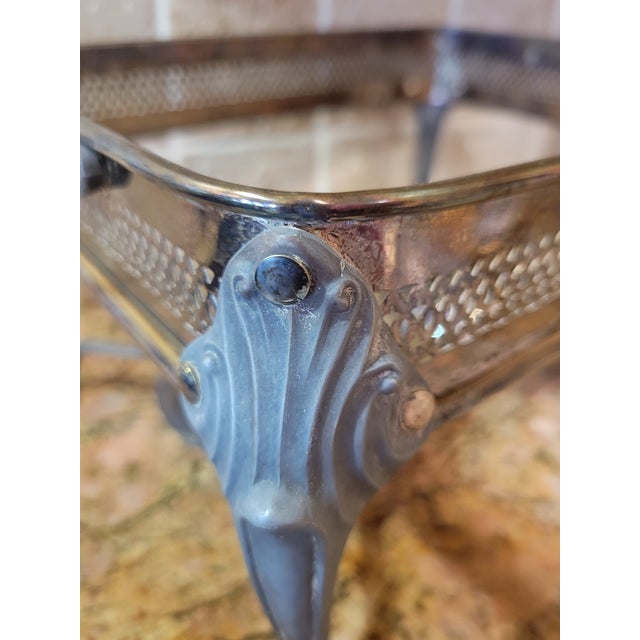 Metal Vintage Sheridan Chafing Dish Stand For Sale - Image 7 of 12