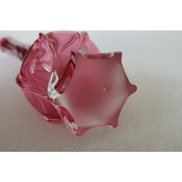 Glass Tall Mid-Century Floor Vase, 1960s For Sale - Image 7 of 8