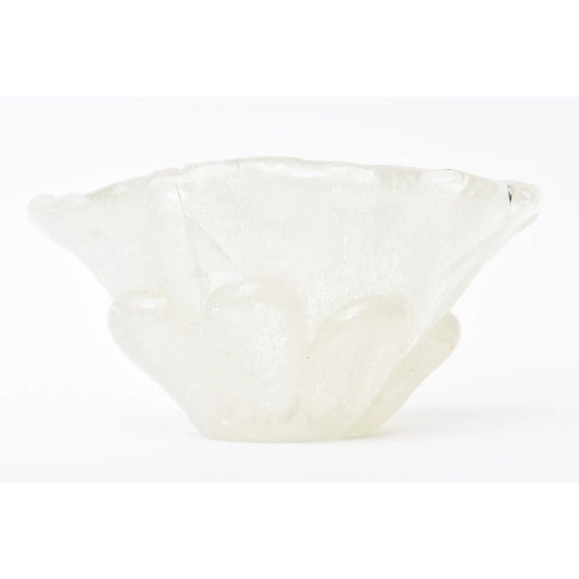 This lovely Italian Murano mid century modern hand blown cased Pulegoso bowl or vase is by Archimede Seguso from the 50's....