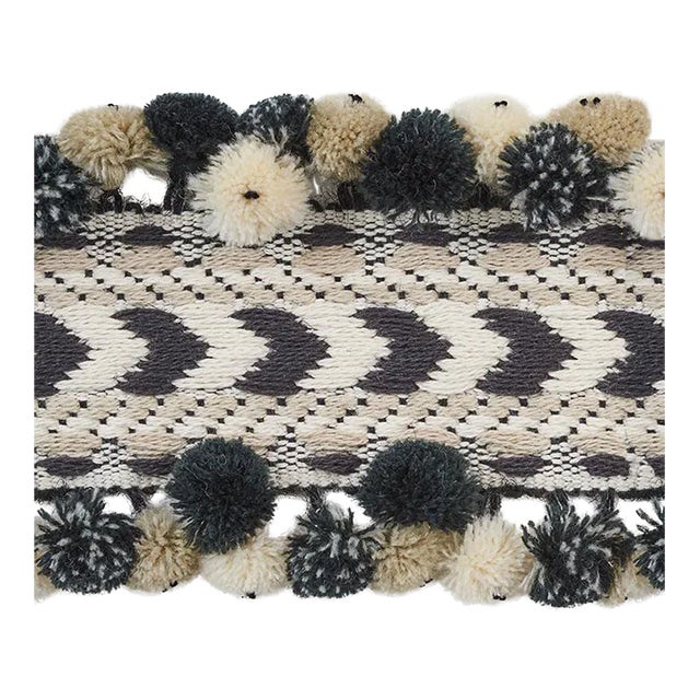 Schumacher Maracana Pom Tape in Black For Sale