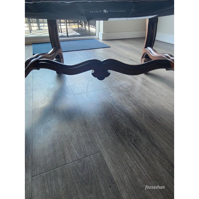 Mid 19th Century Ralph Lauren Leather and Mahogany Upholstered Armchair For Sale - Image 9 of 12