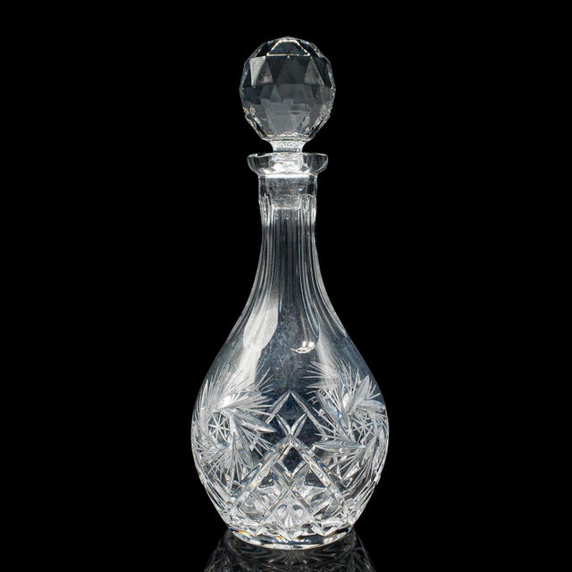Vintage Liqueur Decanter, English, Cut Crystal Glass, Mid 20th Century, c.1960 For Sale - Image 6 of 12