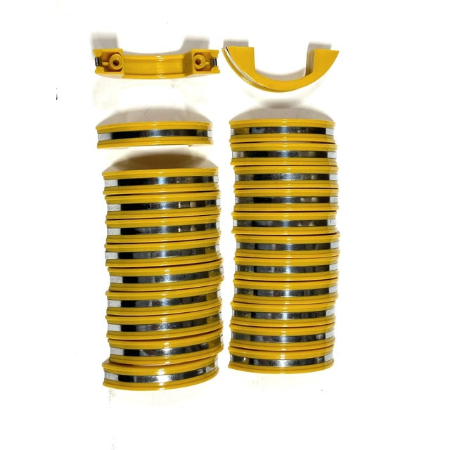 Yellow Phonic Resin Drawer/Door Pull With Aluminum Accent, Set of 23 For Sale In Los Angeles - Image 6 of 6