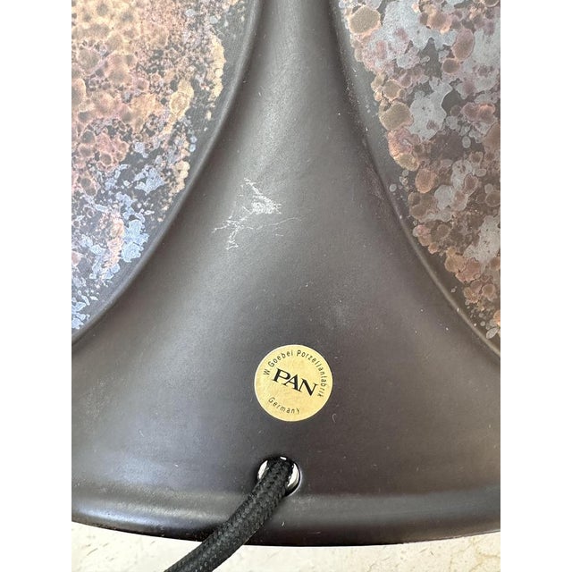 Mid-Century Shell-Shaped Ceramic Dark Purple Table Lamp by Goebel Porzellanfabrik, 1970s For Sale - Image 18 of 18