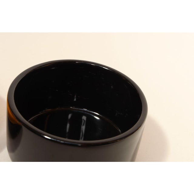 Ceramic Vintage Italian Black and Yellow Lidded Ceramic Jar by Pino Spagnolo for Sicart For Sale - Image 7 of 10