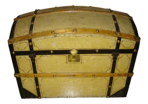 19th Century Traditional Barrel Dome Top Blanket Trunk