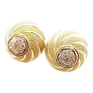Tiffany & Co. 18k Yellow Gold Diamond Earrings
