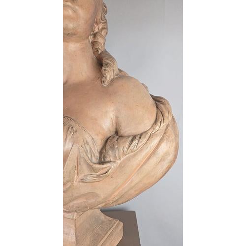 19th Century Terracotta Bust of Madame du Barry For Sale - Image 3 of 9