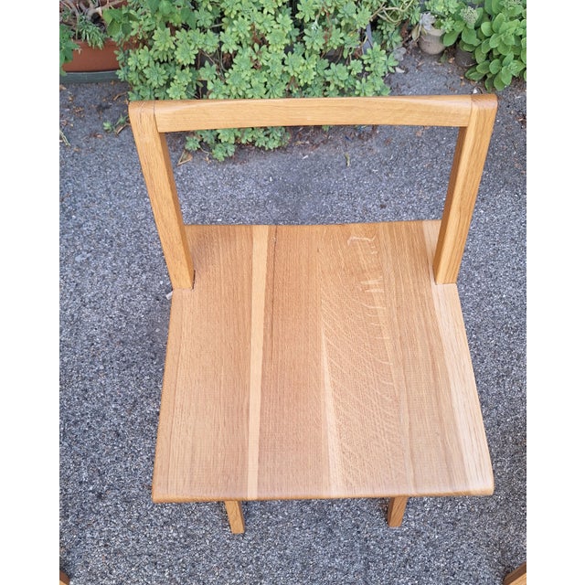 Mid-Century Modern Mod Astool Stools in Light Wood by Giacomo Moor, 1990s, Set of 3 For Sale - Image 3 of 6