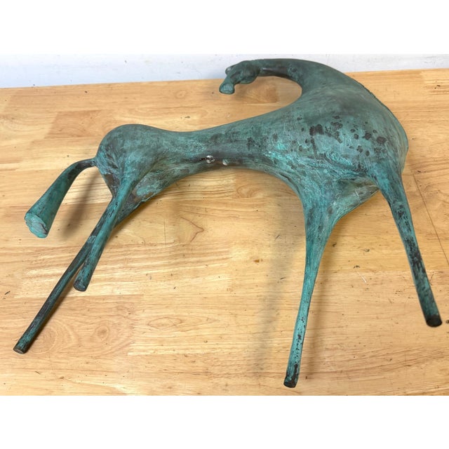 Modern Monumental Italian Modernist Patinated Bronze Horse Sculpture, Etruscan Taste For Sale - Image 3 of 12