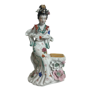 Vintage Japanese Geisha Porcelain Statue Asian Figure