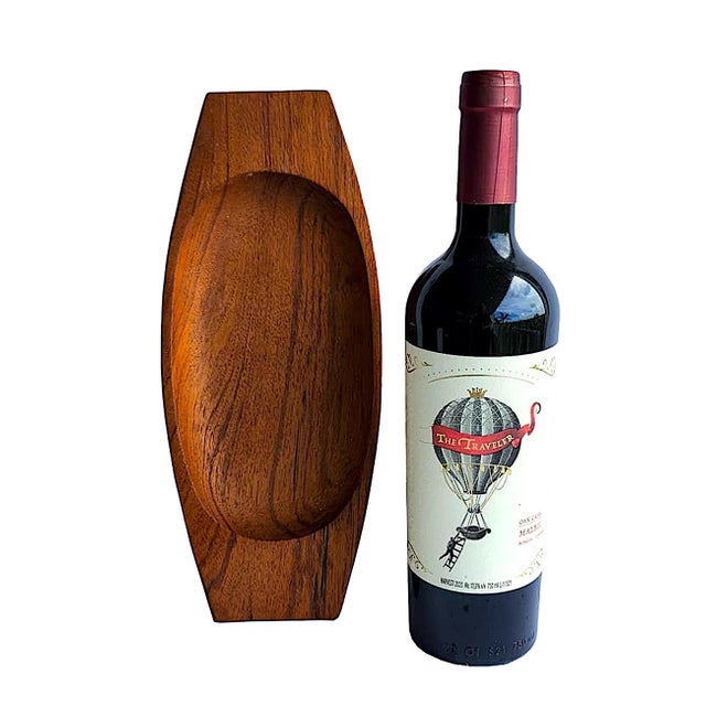 Wood Vintage Teak Wood Valet Tray or Trinket Dish For Sale - Image 7 of 10