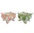 Apricot Vintage Mottahedeh Majolica Cabbage Leaf Planters - A Pair For Sale - Image 8 of 8