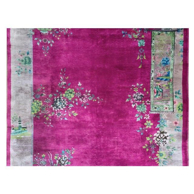 Early 20th Century Chinese Art Deco Rug For Sale - Image 13 of 15