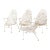 Italian Mid-Century Space Age High-Back Wire Lounge Chairs, Set of 4 For Sale