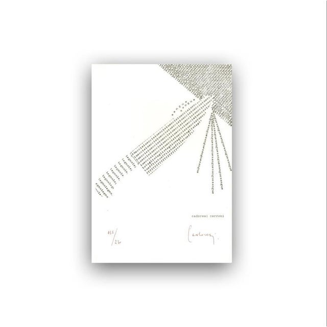Domenico Cerroni Cadoresi, Concrete Poetry, 1966, Paper For Sale - Image 6 of 6