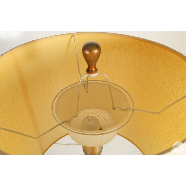 Mid 20th Century Tall Mid-Century Ivory Ceramic Lamp Attributed to Marcello Fantoni For Sale - Image 5 of 8