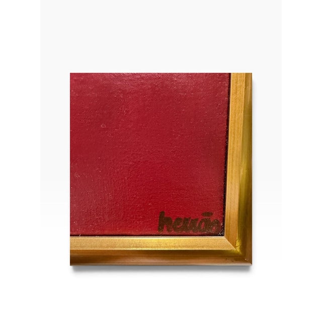 A striking, museum-scale mid-century modern abstract expressionist painting by the renowned Colombian modernist Alvaro...