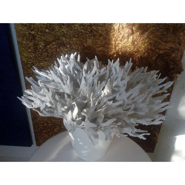 Contemporary 22" X 16" X 21" Cy Twombly Inspired Original One-of-a-Kind Still-Life Floral Sculpture For Sale - Image 3 of 7