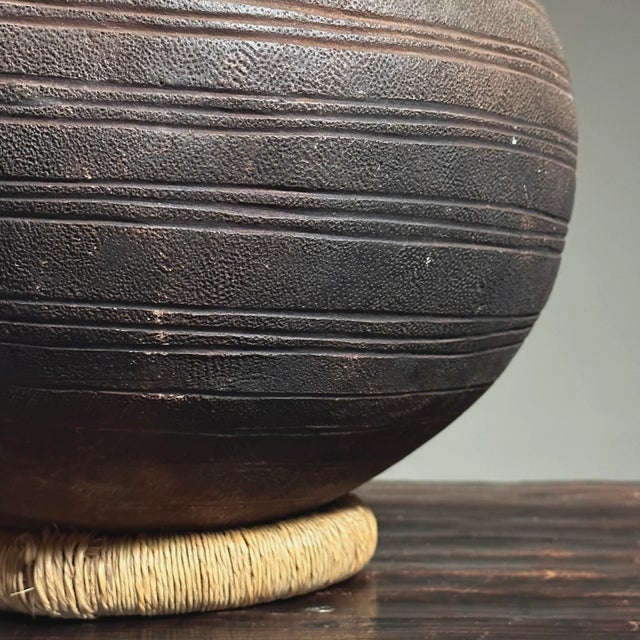 Antique African Nupe Gourd Form Clay Vessel/Tribal Art/Folk Art For Sale - Image 9 of 10