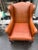 Classic Saddle Leather Wingback Chair For Sale In Philadelphia - Image 6 of 6