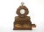 Wood 19th Century Mahogany / Brass Inlay Desk Clock For Sale - Image 7 of 11