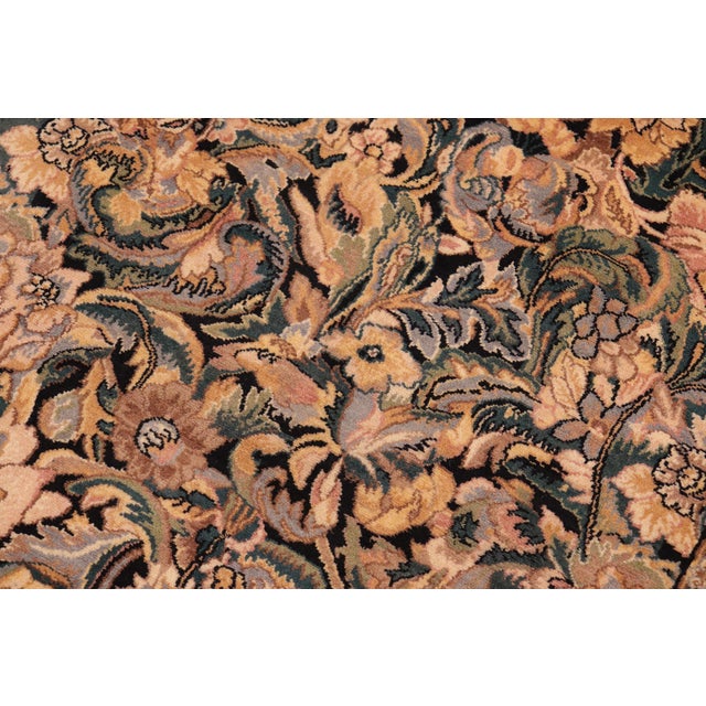 Boho Chic Pak-Persian Black/Gold Wool Rug - 9'10'' X 14'3'' For Sale - Image 4 of 8