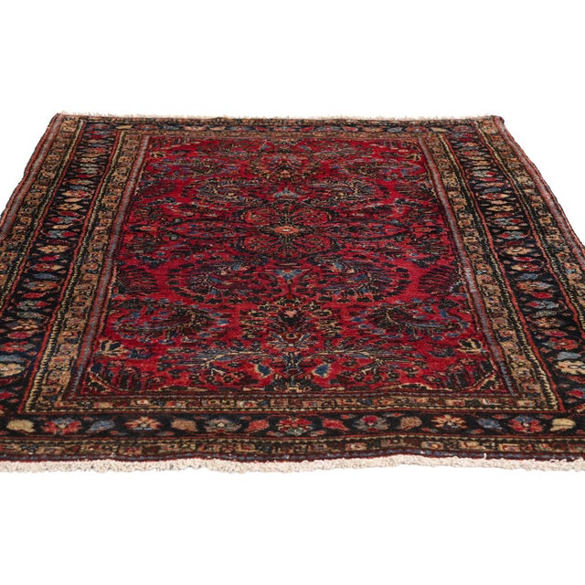 Victorian Antique Persian Lilihan Rug, 03'05 X 05'00 For Sale - Image 3 of 10