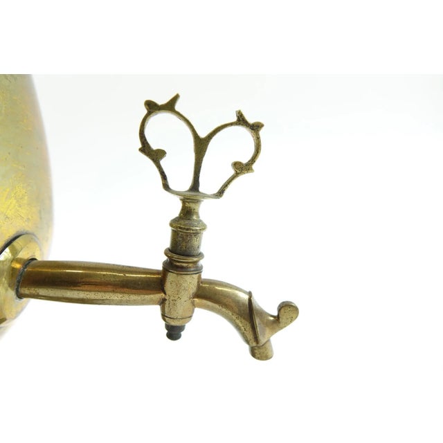 19th Century Antique Brass Russian Samovar 19th Century With Stamps For Sale - Image 5 of 7