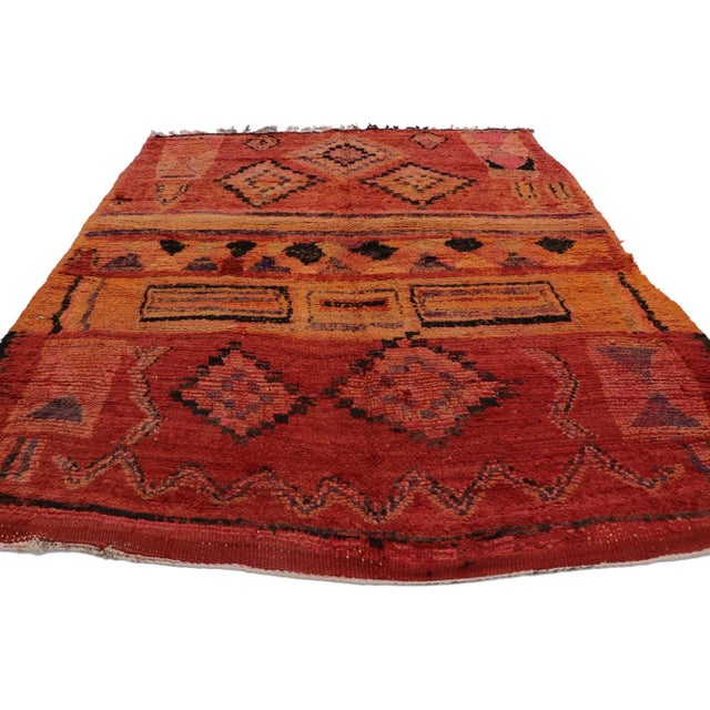 Tribal Late 20th Century Vintage Moroccan Rug, 06'10 X 07'09 For Sale - Image 3 of 8