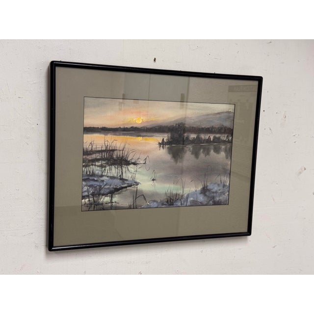 Design Plus Gallery presents Swamp Reflections, a Framed Watercolor by Cady Stopp from 1970. This watercolor depicts a...