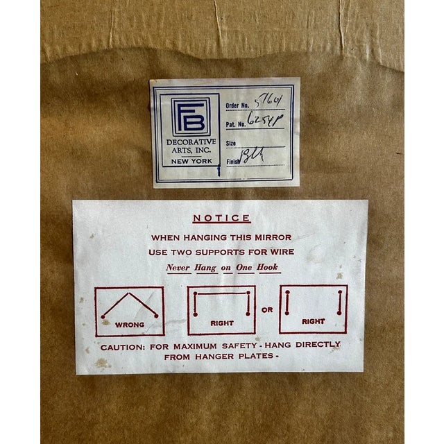 Vintage Friedman Brothers Chinoiserie Black Lacquer & Gold Pagoda Motif Wall Mirror, Circa 1960s-1980s For Sale - Image 11 of 12