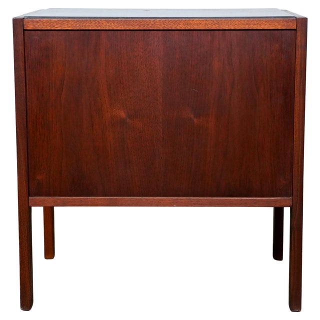 Mid-Century Modern Jack Cartwright Walnut Nightstand With Slate Top, Mid-Century Modern Side Table For Sale - Image 3 of 11