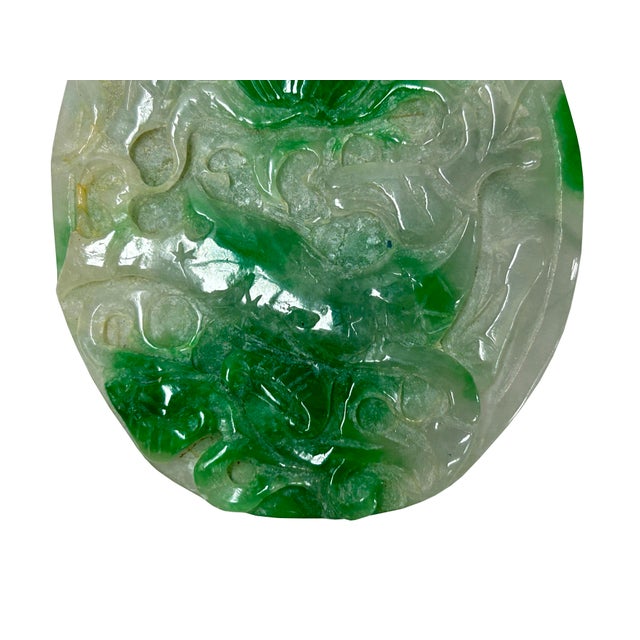 Natural Stone Relief Motif Carving Oval Display Plaque Art For Sale - Image 10 of 11