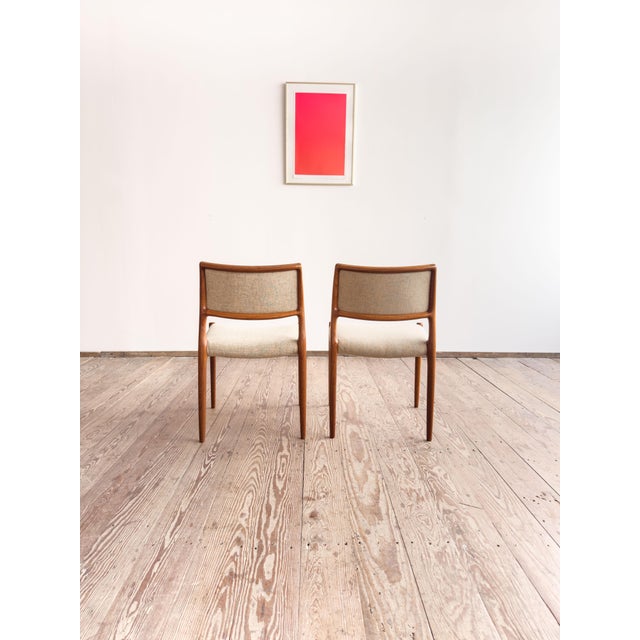 Mid-Century Model 80 Upholstered Chair by Niels O. Møller for J. L. Mollers, Set of 2 For Sale - Image 15 of 16