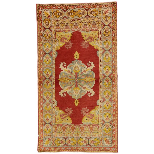 Antique Turkish Oushak Rug - 03'03 X 06'00 For Sale - Image 9 of 9