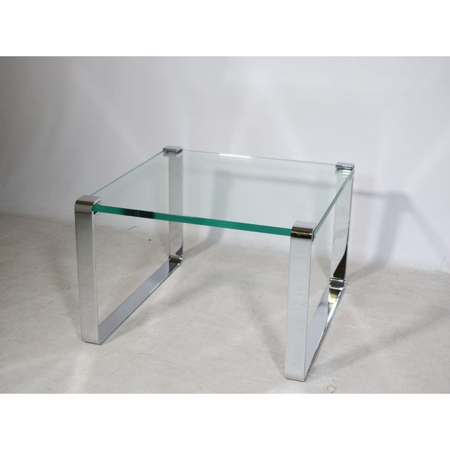 Mid-Century Modern Vintage Glass and Chrome Model 1022 Coffee Table from Draenert, 1990s For Sale - Image 3 of 8