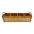 Vintage Indonesian Wood and Woven Rattan Four-Compartment Storage Caddy For Sale