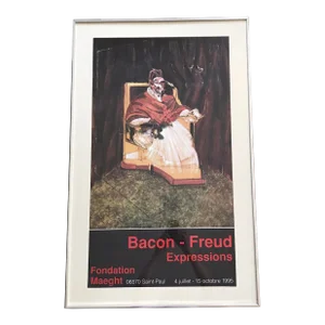 1995 Bacon-Freud Expressions Exhibition Poster - Foundation Maeght