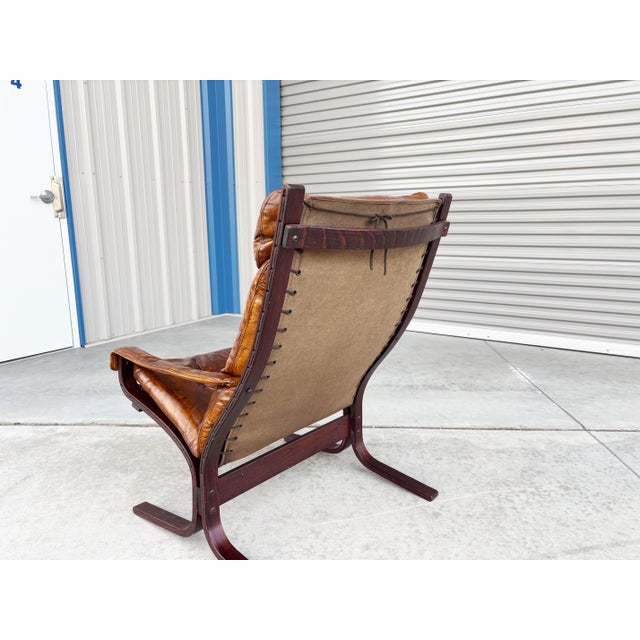 1960s Mid Century "Siesta" Chair & Ottoman Attributed to Ingmar Relling for Westnofa For Sale - Image 10 of 15