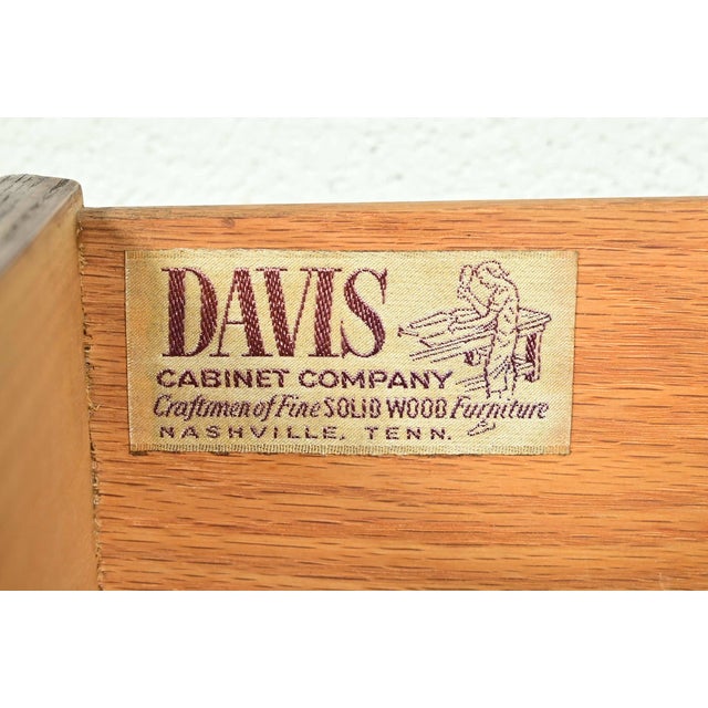 Brown Davis Cabinet Co. Mid-Century Hollywood Regency Chinoiserie Teak Nightstand, Circa 1960s For Sale - Image 8 of 15