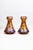 Amber-Orange Vases in Iridescent Molded Glass with Wavy Relief Decor from Pallme-König & Habel, Bohemia, 1900s, Set of 2 For Sale - Image 10 of 11