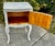 Antique French Style Carved Table/Nightstand in Distressed Antique White Finish For Sale In Philadelphia - Image 6 of 13