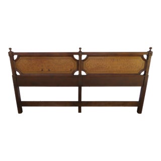 Hollywood Regency Burlwood King Size Headboard 6022 For Sale