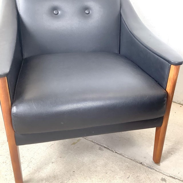 Pair Gio Ponti Style Modernist Armchairs For Sale - Image 15 of 18