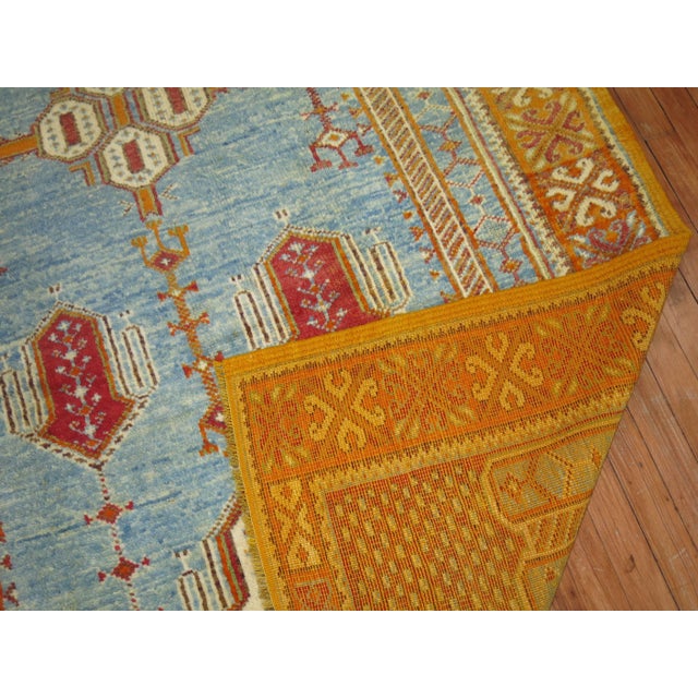 Vintage Sky Blue Moroccan Rug For Sale - Image 13 of 18