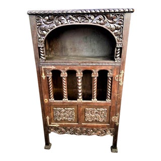 Early 20th Century Hacienda Stylely Carved Bookcase For Sale