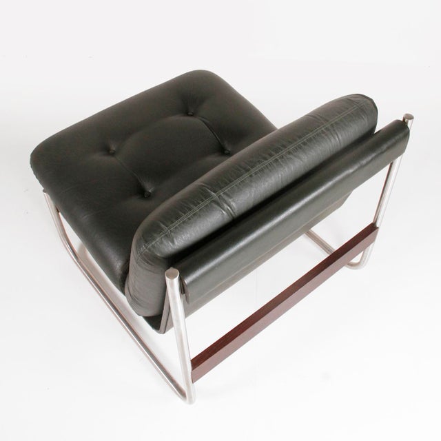 Bauhaus Armchair in Imitation Leather, Italy, 1970s For Sale - Image 3 of 14