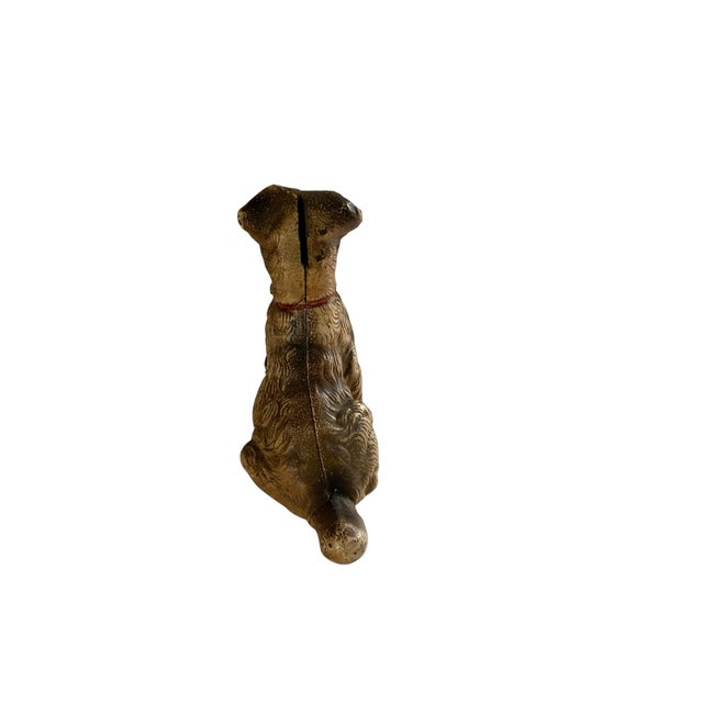 Vintage Hubley Wire-Haired Terrier Cast Iron Bank Made Usa 1940s-1950s For Sale - Image 4 of 5