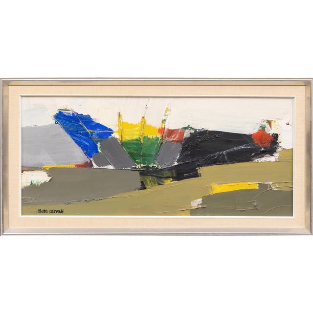Hans Osswald, Abstract Formation Foe, 1960s, Oil on Panel, Framed For Sale - Image 13 of 13
